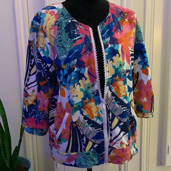 Onque Casuals Jackets & Blazers - Bold colored cotton spandex jacket with pockets